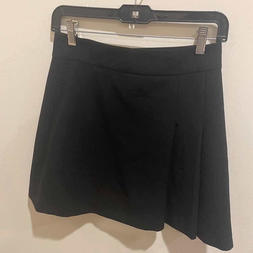 ALICE + OLIVIA BIANKA SIDE-PLEAT MINISKIRT